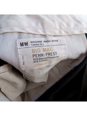 True Vintage Work Pants 38x28 OG Big Mac Mechanic Paint Splatter 70's JC Penney
